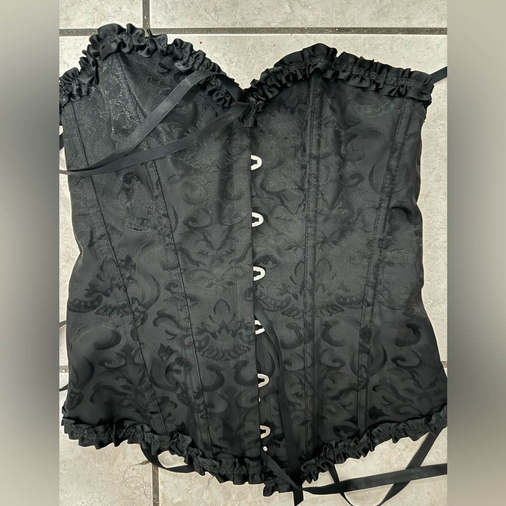 Corset Top Black - Size Medium